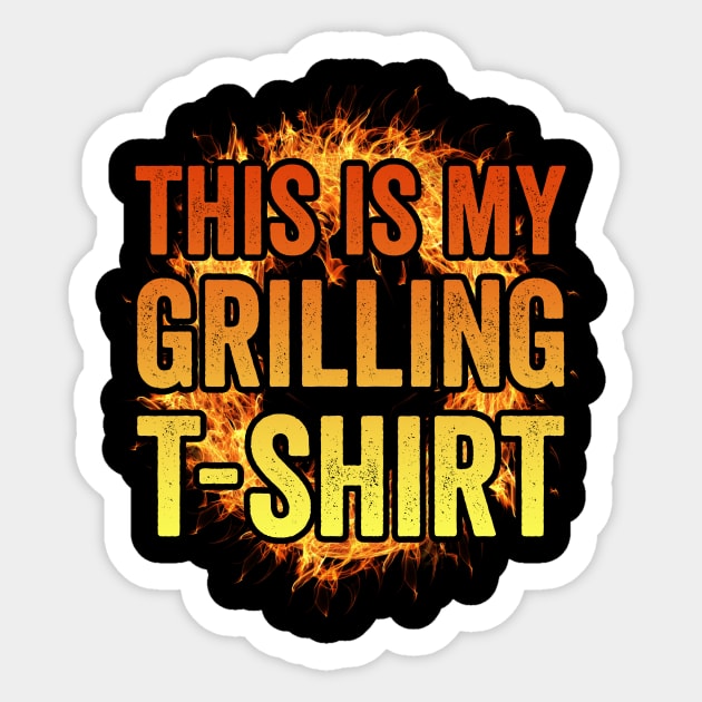 Funny Grilling Dad BBQ Season This Is My Grilling Sticker by Visual Vibes